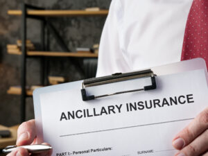 An Ancillary insurance empty application form for signing.